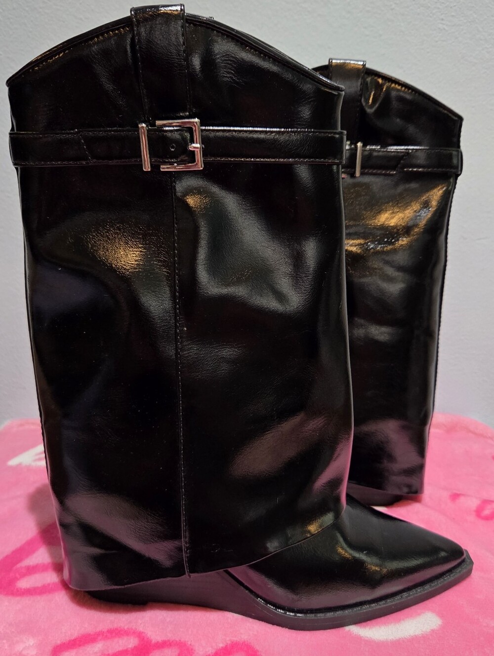 Madden Girl Women's Joe Cuffed Wedge Western Dress Boot, Size 7M - Picture 5 of 12